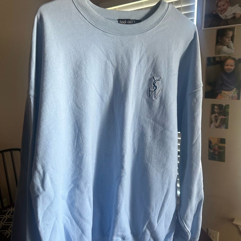 Boohoo Light Blue Women's Sweatshirt